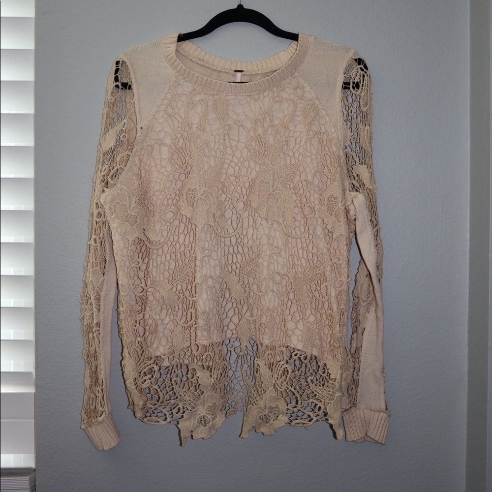 Medium Free People Lace Sweater